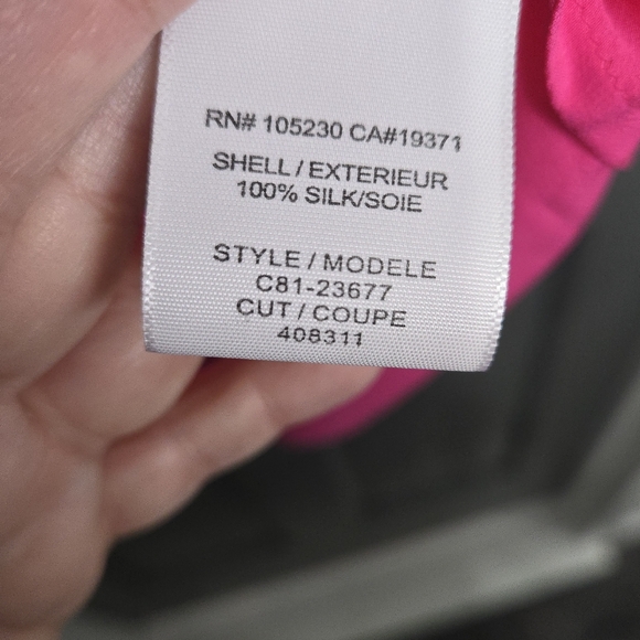 Hot Pink Silk Top Barbie Neon - Picture 5 of 11